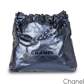 Chanel Metallic Blue 22 Small Bag